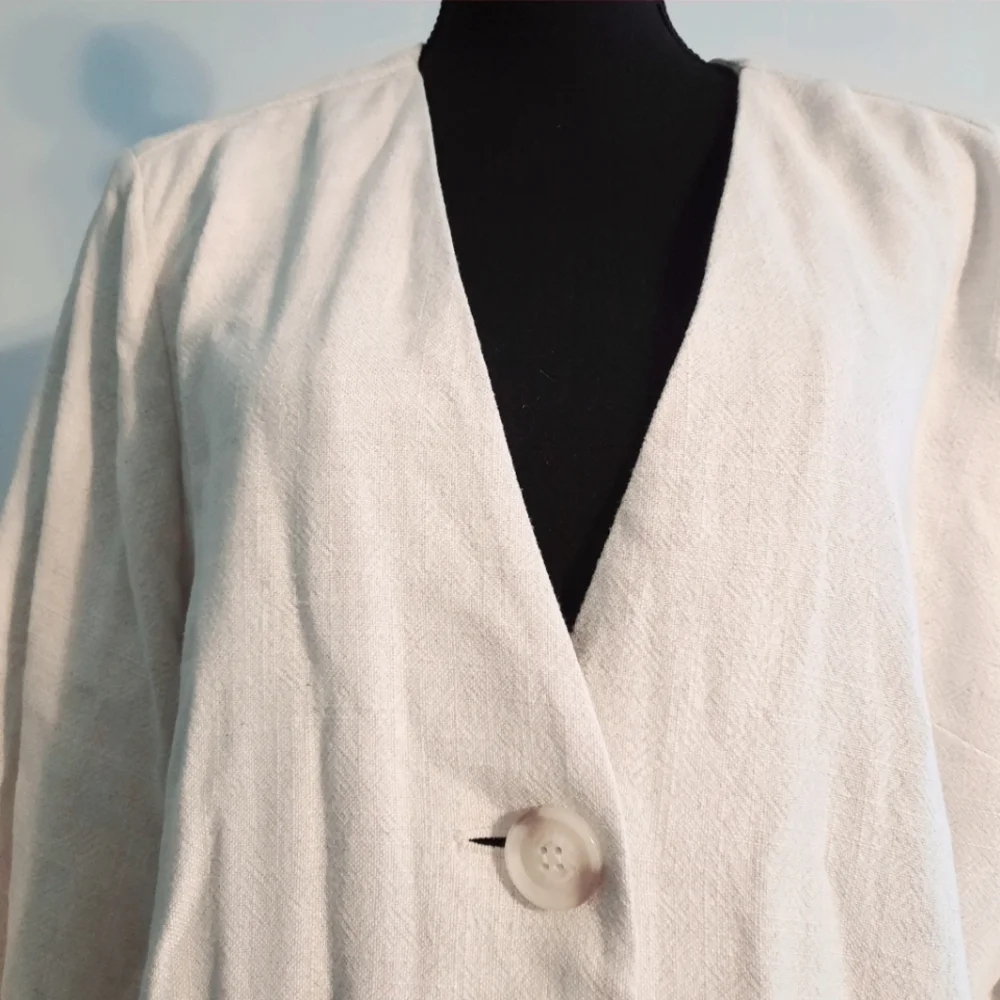 Soft Surroundings Beige Single Button Jacket Size XL